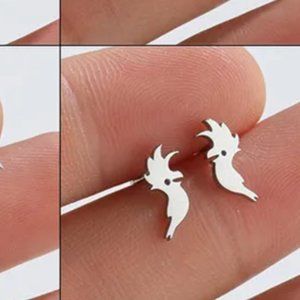 Tiny Hypoallergenic Stainless Cockatoo Cockatiel Bird  Earrings